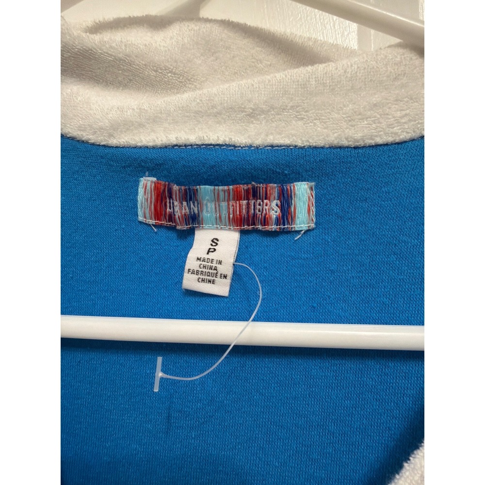 URBAN OUTFITTERS Blue White Striped Terry Cloth Polo Shirt Dress‎ Size S - Picture 2 of 4
